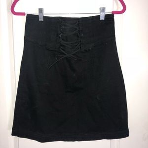 Lace-up mini skirt from Express